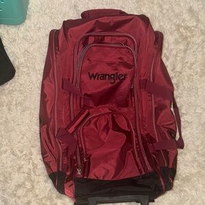 30” Wesley Wrangler rolling Burgundy Travel Duffel bag
